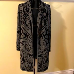 Melanie lyne Elegant Gray and Black Women's Cardigan